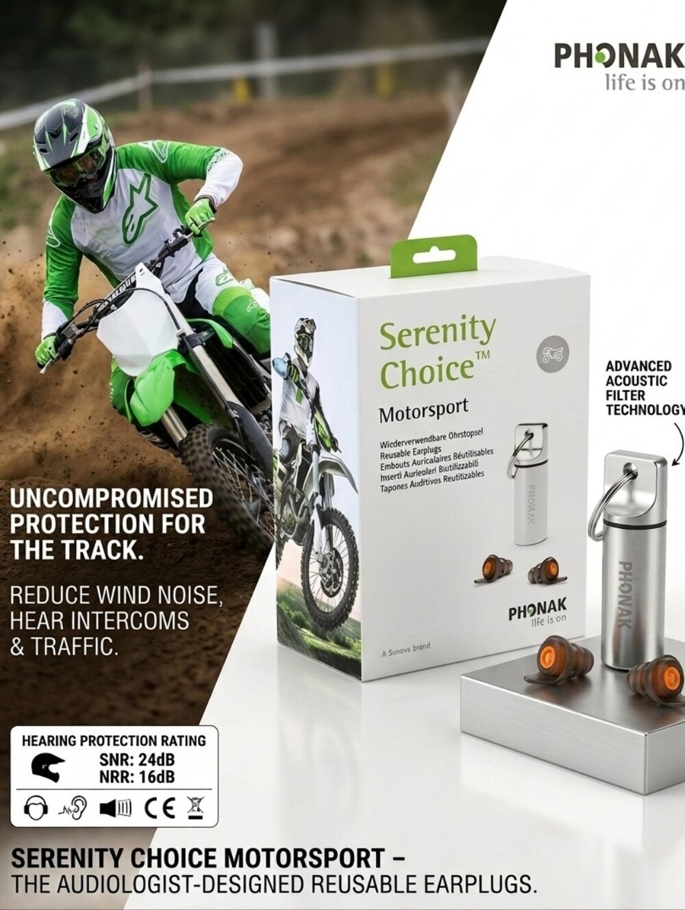 Phonak Serenity Choice Motorsport Earplugs